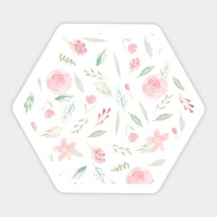 Blush pink Floral Watercolor | Pattern Sticker